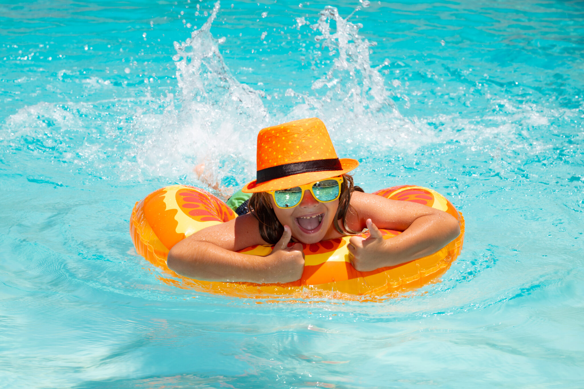 An image of a little girl in a Radiant pool.